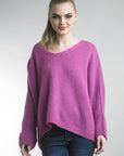 V-Neck Comfy Sweater - Berry