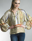 Patterned Poets Shirt