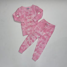 Cargar imagen en el visor de la galería, Bubblegum Pink Tie-dye Thermal Pajama NB