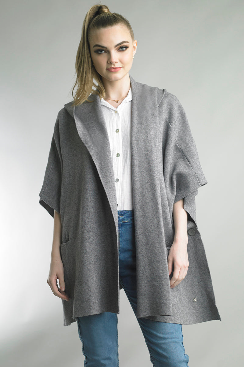 Side Button Poncho