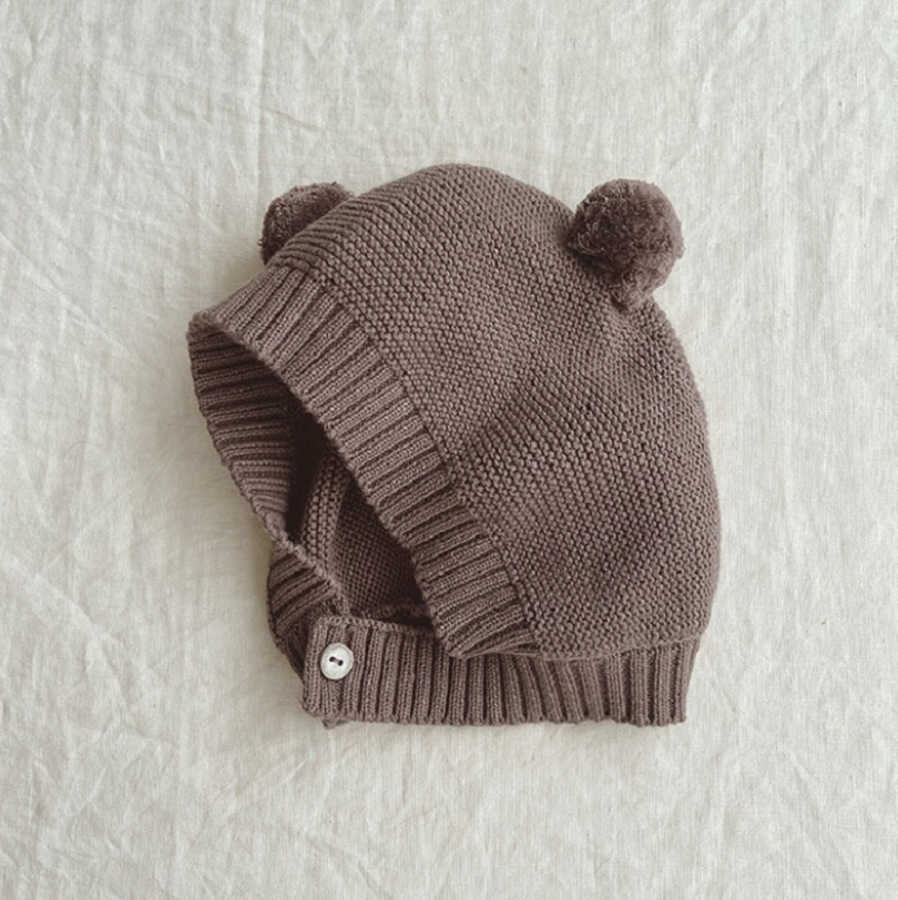 Brown Knitted Suit 2 Piece Set