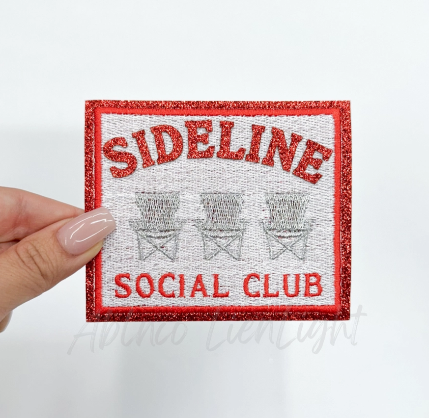 Sideline Social Club Patch Red