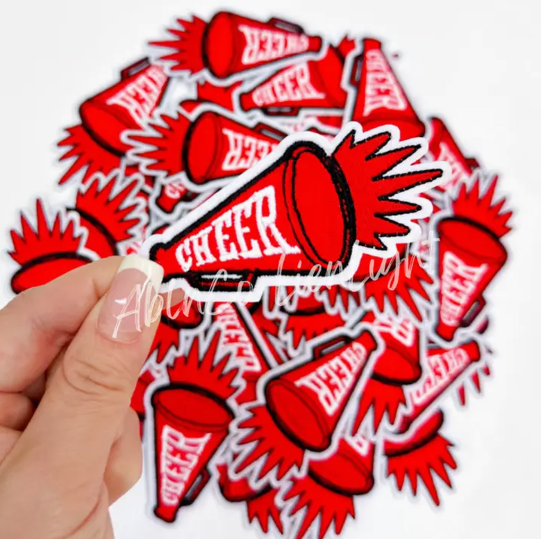 Cheer Megaphone Patch Red