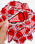 Cheer Megaphone Patch Red