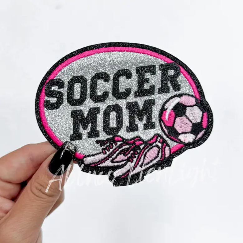 Soccer Mom Glitter Patch