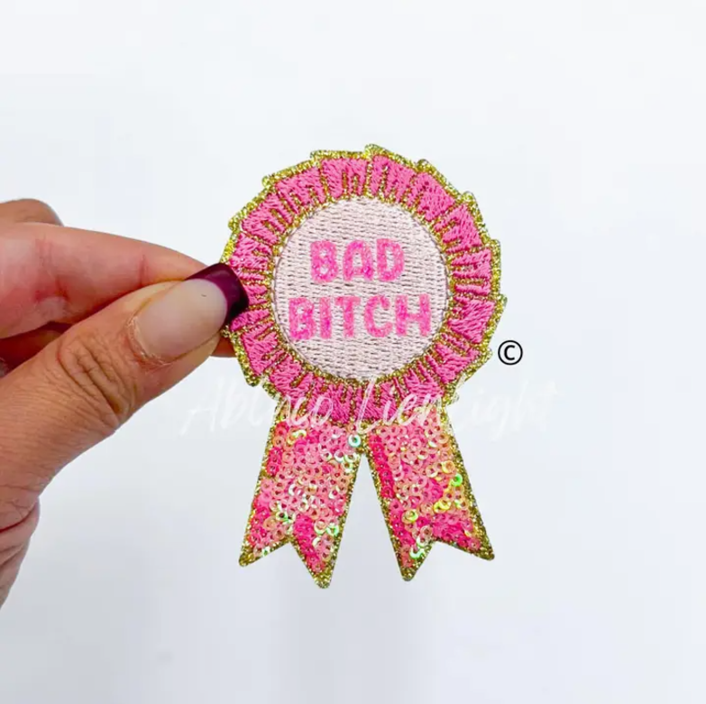 Snarky Ribbon Patch Bad Bitch