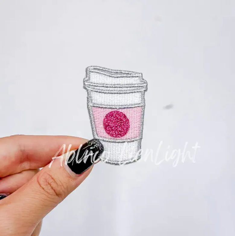 Glitter Coffee Cup Patch