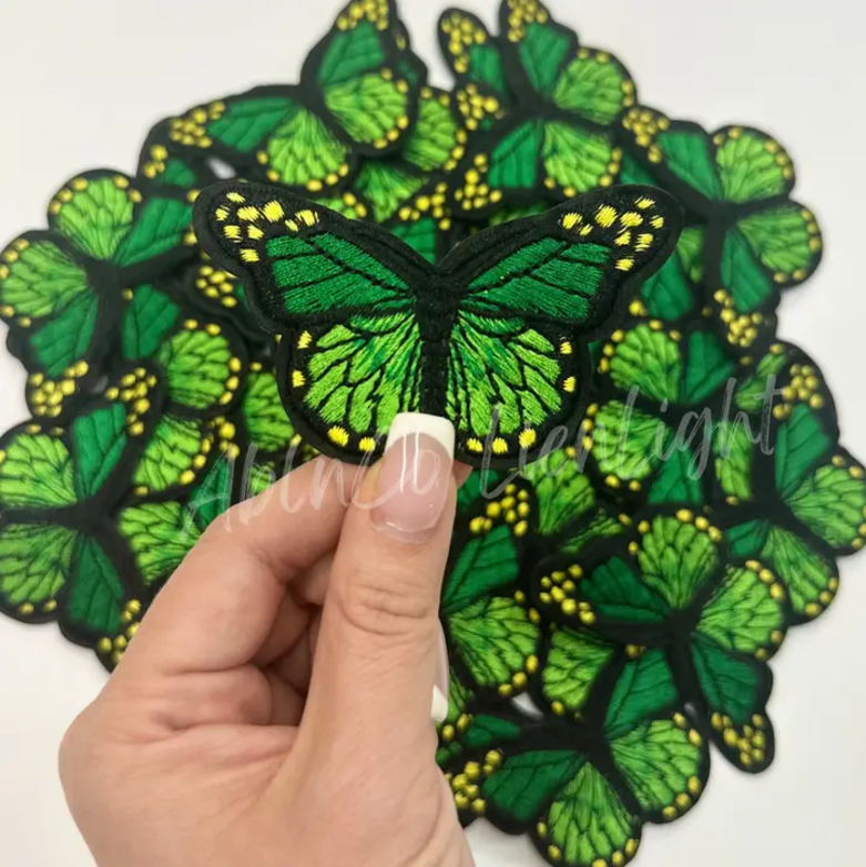 Ombre Butterfly Patch Green