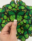 Ombre Butterfly Patch Green