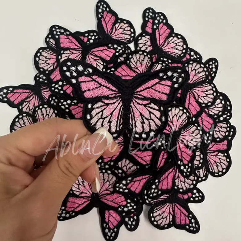 Ombre Butterfly Patch Pink