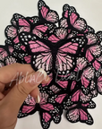 Ombre Butterfly Patch Pink