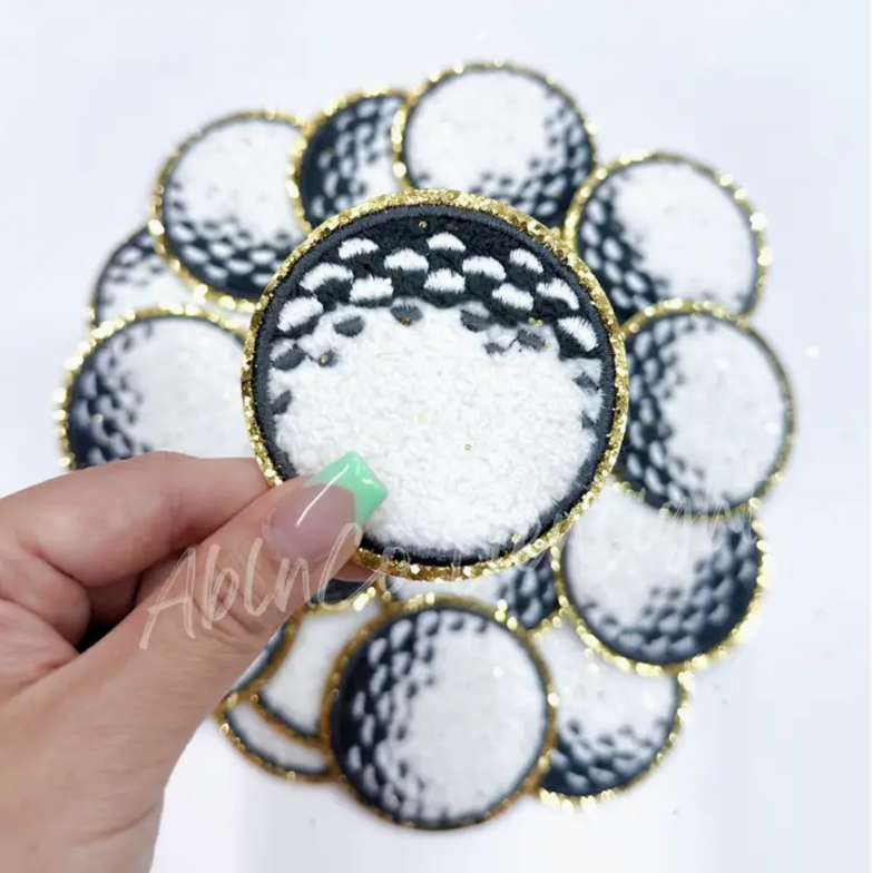 Golf Ball Glitter Patch