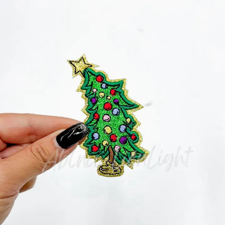 Glitter Christmas Tree Patch