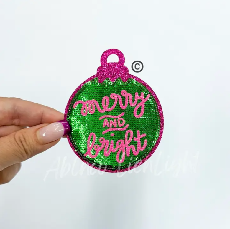 Merry & Bright Ornament Patch