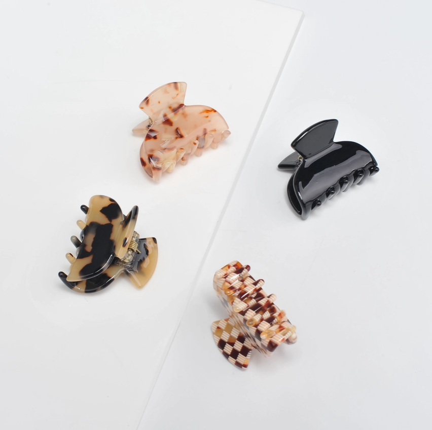 Mini Hair Claw Cream Tortoise