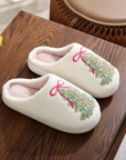Bow Christmas Tree Slippers
