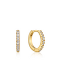 Gold Sparkle Huggie Hoop