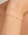 Gold Smooth Twist Chain Bracelet
