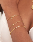Gold Smooth Twist Chain Bracelet
