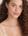 Gold Pearl Threader Earrings