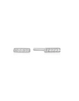 Silver Glam Bar Stud Earrings