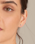 Silver Glam Bar Stud Earrings