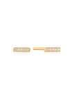 Gold Glam Bar Stud Earrings