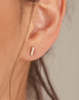 Gold Glam Bar Stud Earrings