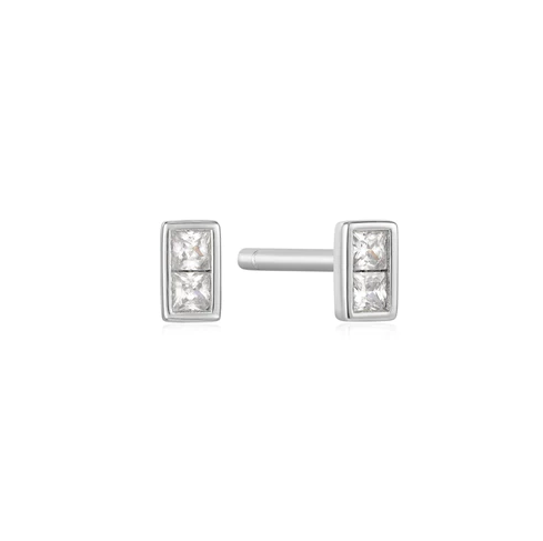 Silver Glam Mini Stud Earrings
