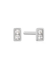 Silver Glam Mini Stud Earrings