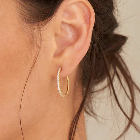 Gold Glam Hoop Earrings