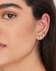 Silver Sparkle Crawler Single Earring