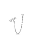 Silver Celestial Chain Single Earring