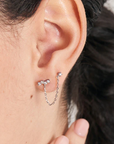 Silver Celestial Chain Single Earring