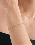 Gold Orb Sparkle Chain Bracelet