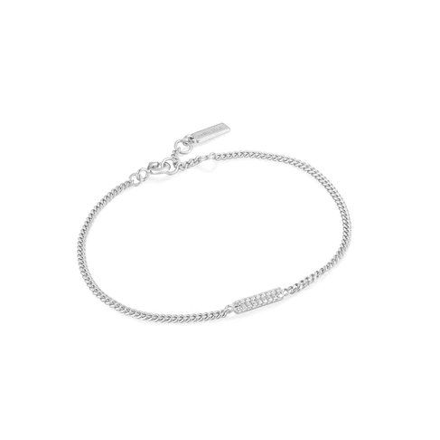 Silver Glam Bar Bracelet