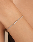 Silver Glam Bar Bracelet