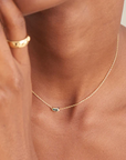 Sparkle Emblem Chain Necklace - Teal