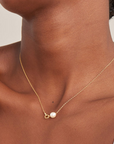 Gold Pearl Link Chain Necklace