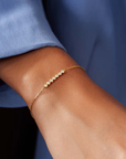 Gold Bezel Set Bracelet