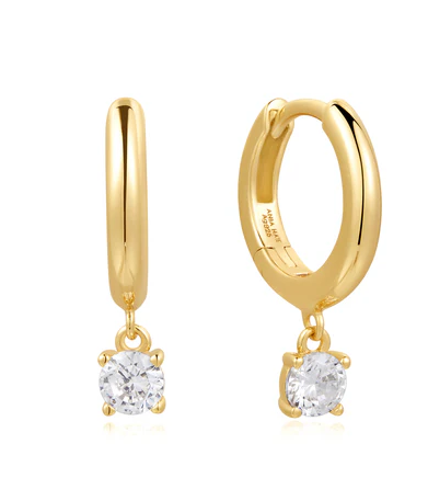 Gold Drop Solitaire Huggies