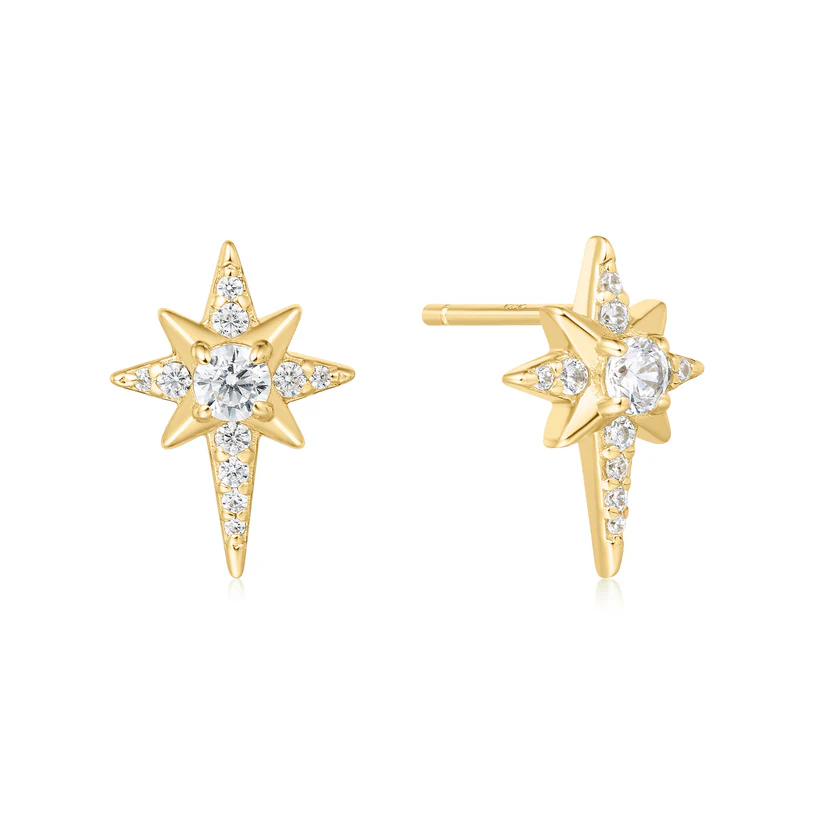 Eight Pointed Star Stude Earrings