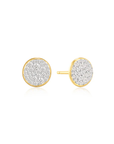 Pave Disc Stud Earrings
