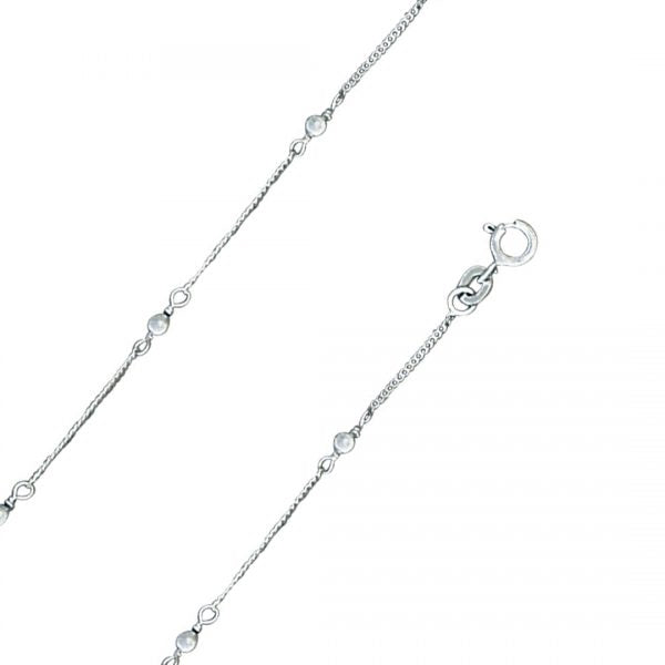 Anklet With Silver Beads