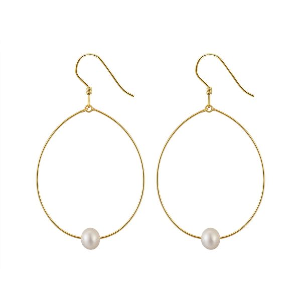 GLD Hoop W Pearl