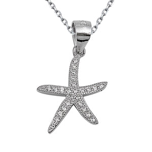 Silv Starfish Necklace