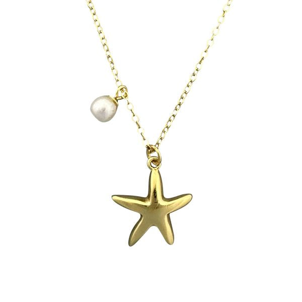 Necklace Starfish w/ Pearl