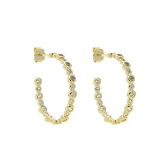 Gold 30MM CZ Hoops