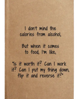 Mixed Sayings Journals Alcohol Calories