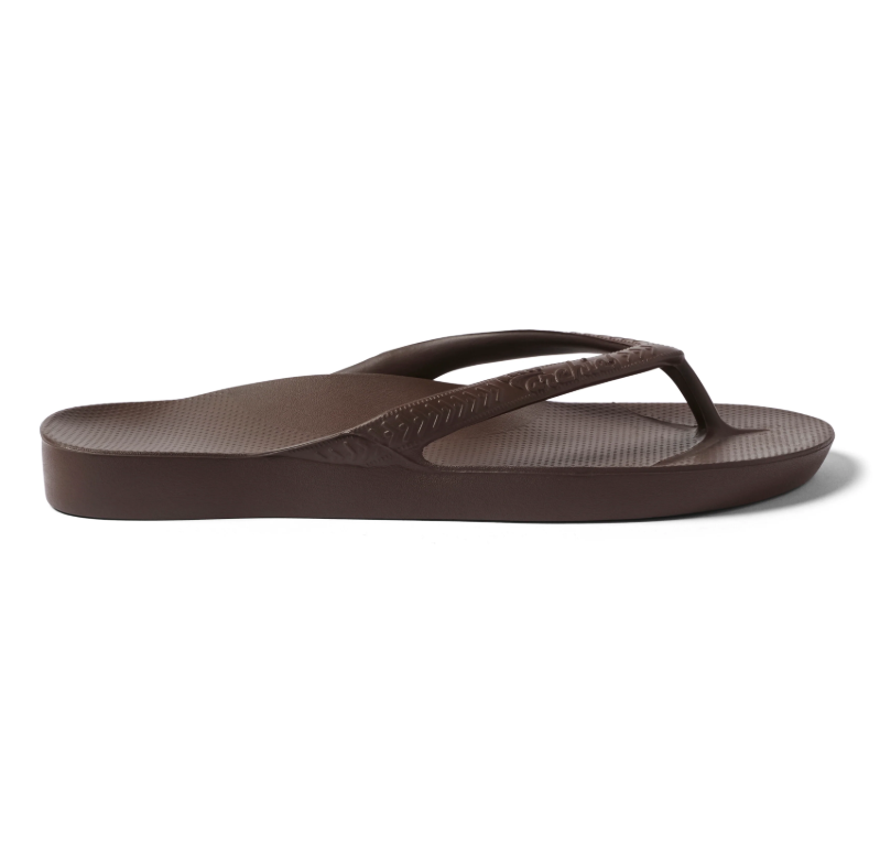 Brown High Arch Flip Flops